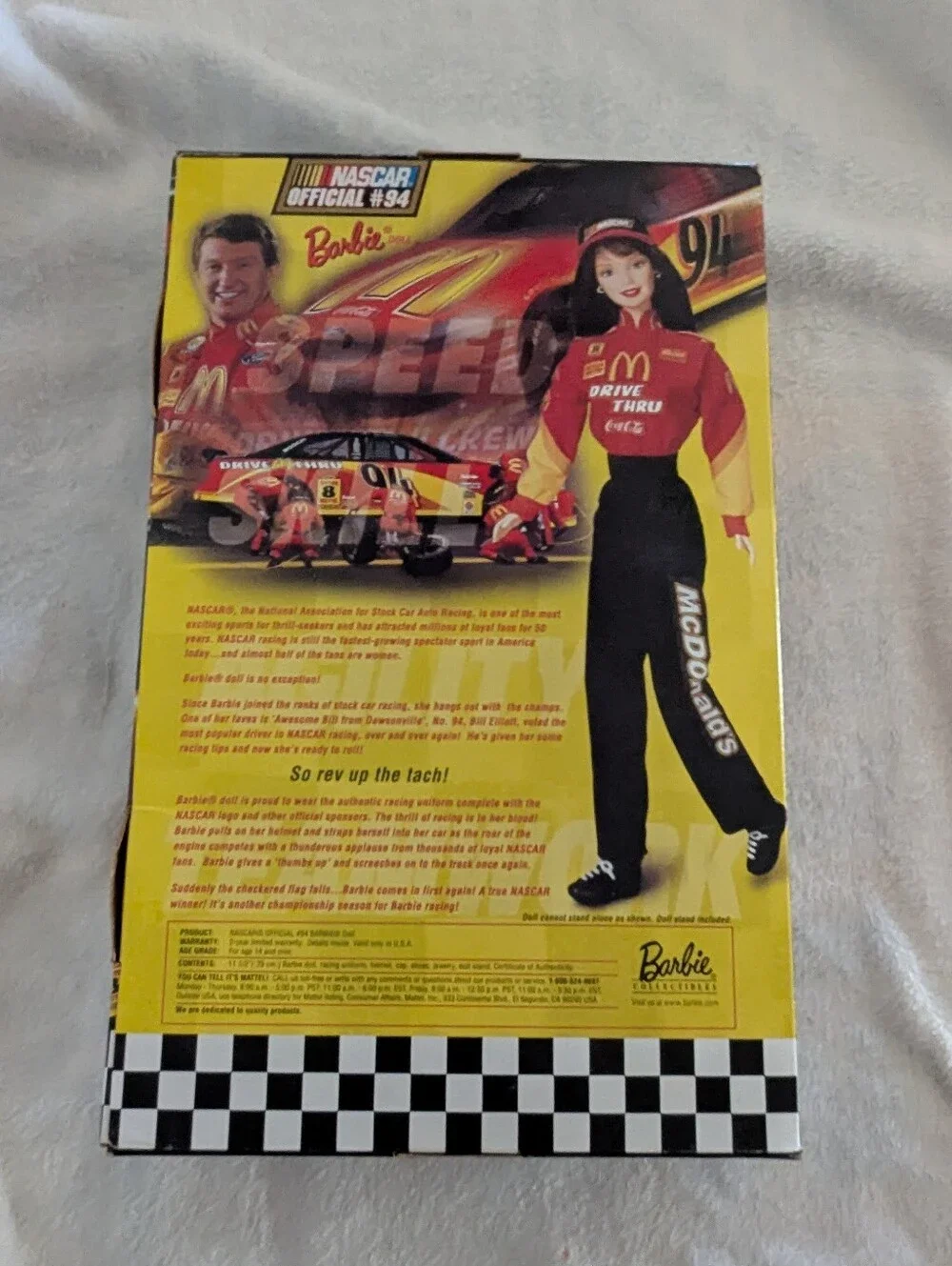 NIB Vintage 1999 NASCAR #94 Barbie Doll Collector Edition